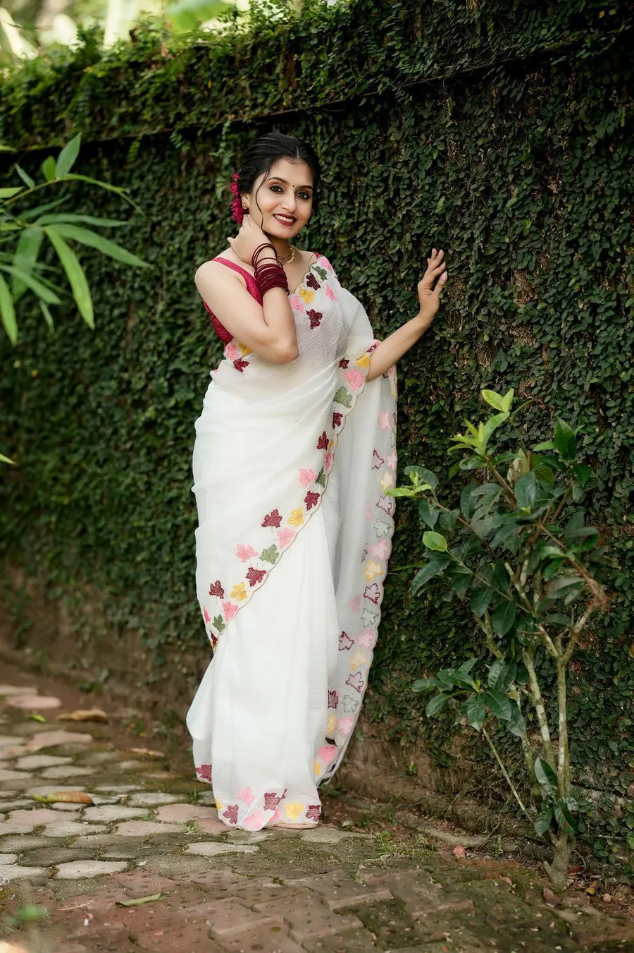 Mapple Crush - Soft Bubble Crush Saree 
